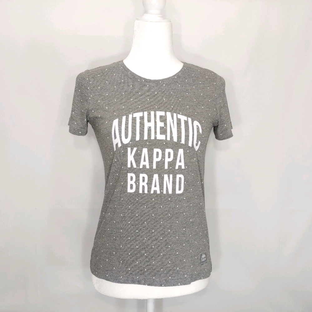 Kappa wmns grey white polka dot t-shirt XS